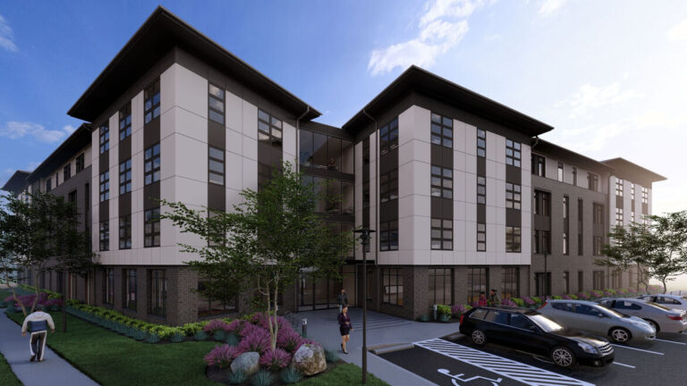 Rendering of The Cliffs apartment complex